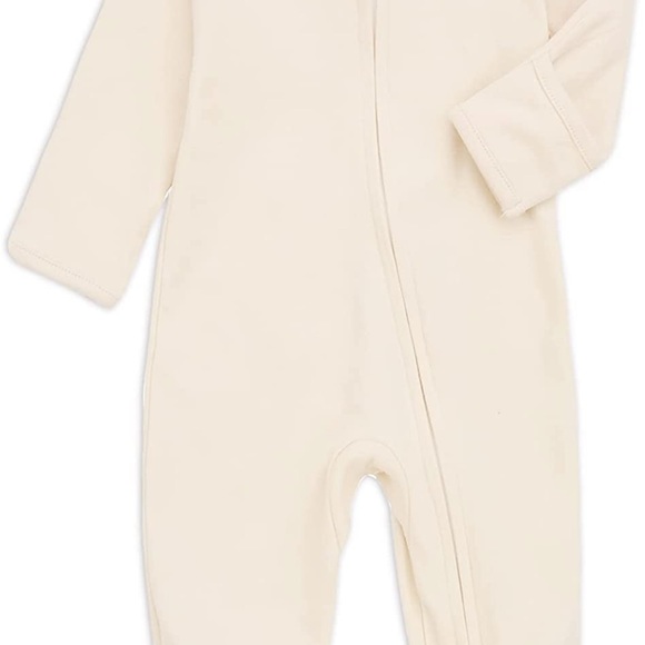 GUC Baby Footie Pajamas with Mitten Cuffs, Double Zipper Onesie (0-3 months) - Picture 2 of 6
